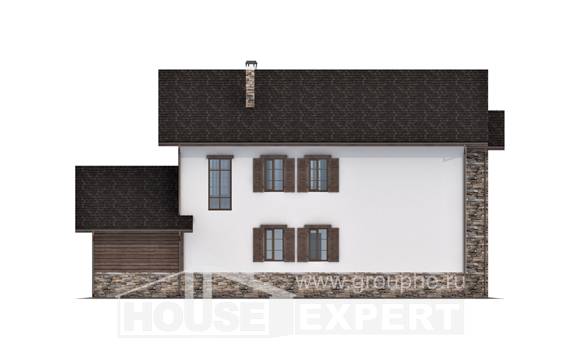 200-005-П Проект двухэтажного дома и гаражом, средний загородный дом из арболита Петропавловск-Камчатский, House Expert