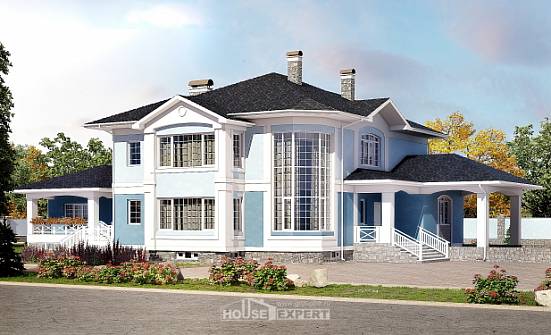 620-001-П Проект трехэтажного дома, гараж, большой домик из твинблока Петропавловск-Камчатский | Проекты домов от House Expert