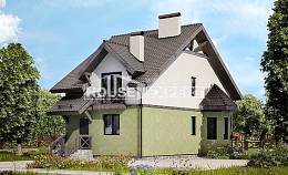 120-003-П Проект двухэтажного дома с мансардой, современный загородный дом из твинблока Петропавловск-Камчатский, House Expert