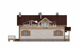 165-002-П Проект двухэтажного дома с мансардой и гаражом, экономичный домик из газобетона Петропавловск-Камчатский, House Expert