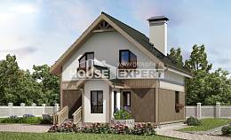 105-001-Л Проект двухэтажного дома мансардой, доступный дом из бризолита Петропавловск-Камчатский, House Expert