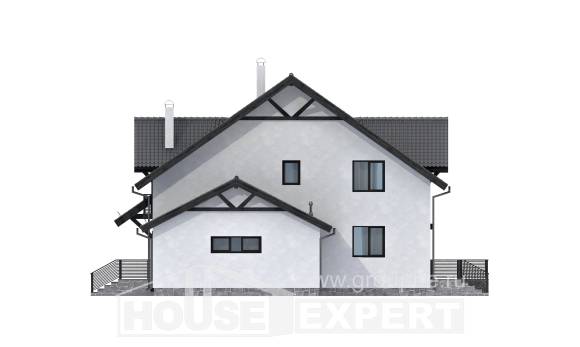 290-003-П Проект двухэтажного дома с мансардным этажом, огромный коттедж из арболита Петропавловск-Камчатский, House Expert