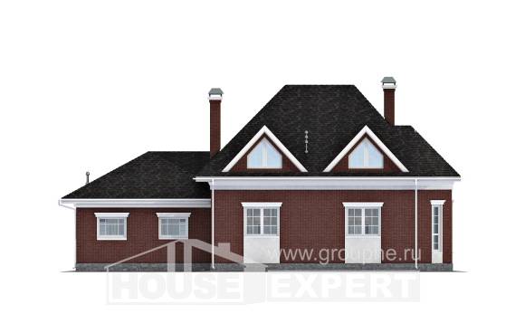 290-002-П Проект двухэтажного дома, гараж, классический загородный дом из газосиликатных блоков, Петропавловск-Камчатский
