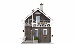045-001-Л Проект двухэтажного дома мансардой, крохотный дом из блока Петропавловск-Камчатский, House Expert