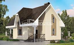 125-001-Л Проект двухэтажного дома мансардой, классический загородный дом из бризолита Петропавловск-Камчатский, House Expert