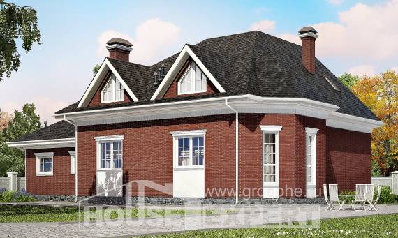 290-002-П Проект двухэтажного дома и гаражом, современный домик из теплоблока, Петропавловск-Камчатский