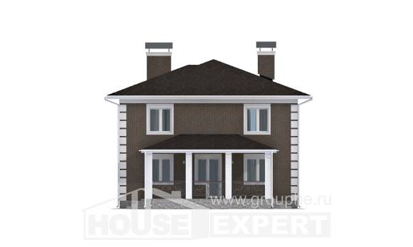 185-002-П Проект двухэтажного дома, бюджетный загородный дом из керамзитобетонных блоков Петропавловск-Камчатский, House Expert