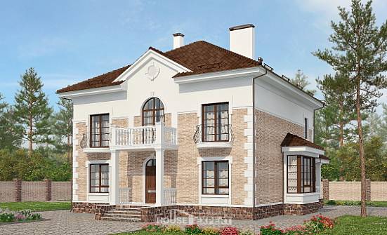 220-008-П Проект двухэтажного дома, красивый домик из кирпича, Петропавловск-Камчатский