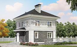 090-003-П Проект двухэтажного дома, бюджетный домик из теплоблока Петропавловск-Камчатский, House Expert