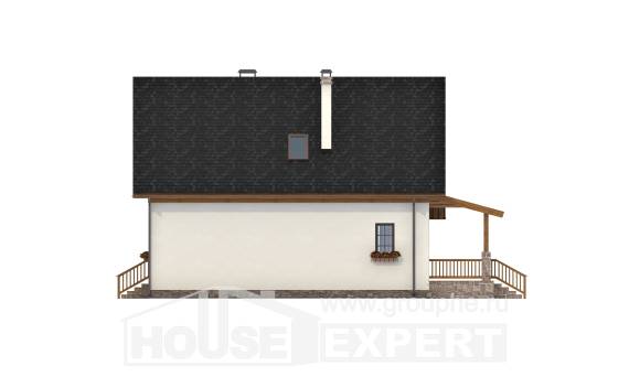 140-001-Л Проект двухэтажного дома с мансардным этажом, скромный дом из арболита Петропавловск-Камчатский, House Expert