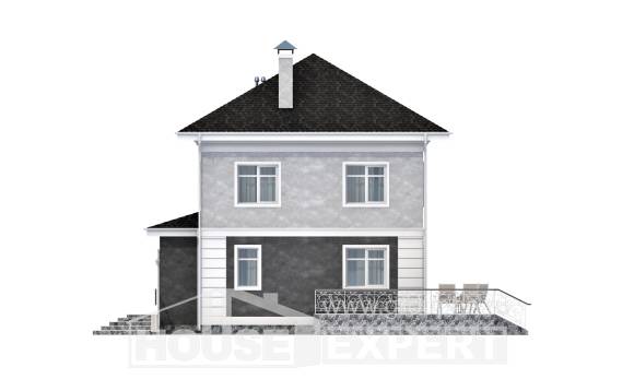 090-003-П Проект двухэтажного дома, небольшой коттедж из керамзитобетонных блоков Петропавловск-Камчатский, House Expert