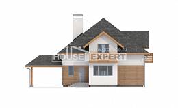155-004-П Проект двухэтажного дома мансардный этаж, гараж, доступный дом из газобетона Петропавловск-Камчатский, House Expert