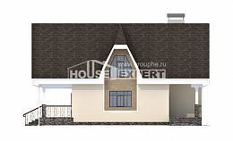 125-001-Л Проект двухэтажного дома с мансардным этажом, простой коттедж из бризолита Петропавловск-Камчатский, House Expert