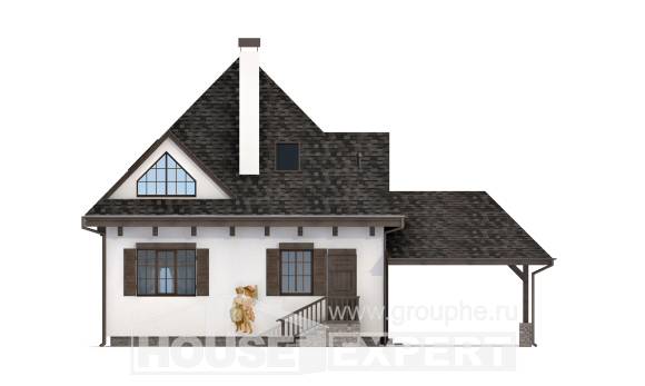 110-002-Л Проект двухэтажного дома мансардой и гаражом, простой дом из бризолита Петропавловск-Камчатский, House Expert