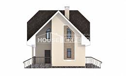 125-001-Л Проект двухэтажного дома с мансардой, классический коттедж из газосиликатных блоков Петропавловск-Камчатский, House Expert
