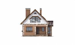140-002-П Проект двухэтажного дома с мансардой, доступный домик из поризованных блоков Петропавловск-Камчатский, House Expert