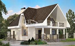 125-001-Л Проект двухэтажного дома мансардный этаж, классический домик из блока Петропавловск-Камчатский, House Expert