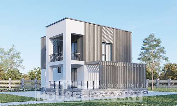 150-017-П Проект двухэтажного дома, простой домик из арболита, Петропавловск-Камчатский