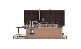140-002-П Проект двухэтажного дома с мансардой, бюджетный дом из теплоблока Петропавловск-Камчатский, House Expert
