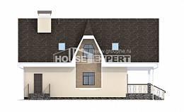 125-001-Л Проект двухэтажного дома мансардный этаж, небольшой коттедж из блока Петропавловск-Камчатский, House Expert
