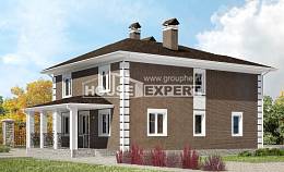 185-002-П Проект двухэтажного дома, простой коттедж из твинблока Петропавловск-Камчатский, House Expert