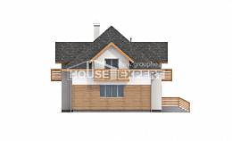 155-004-П Проект двухэтажного дома мансардой, гараж, небольшой коттедж из газосиликатных блоков, Петропавловск-Камчатский