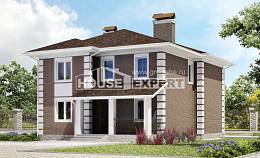 185-002-П Проект двухэтажного дома, бюджетный домик из пеноблока Петропавловск-Камчатский, House Expert