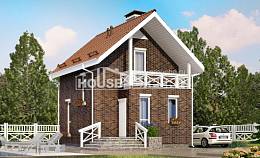 045-001-Л Проект двухэтажного дома мансардой, современный коттедж из теплоблока Петропавловск-Камчатский, House Expert