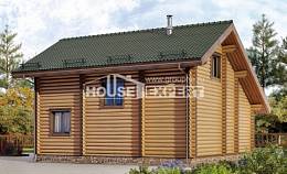 110-005-П Проект двухэтажного дома с мансардным этажом, небольшой коттедж из дерева Петропавловск-Камчатский, House Expert