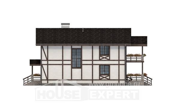 250-002-Л Проект двухэтажного дома с мансардой, гараж, современный загородный дом из кирпича Петропавловск-Камчатский, House Expert