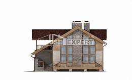 165-002-П Проект двухэтажного дома мансардой, гараж, классический домик из газобетона Петропавловск-Камчатский, House Expert