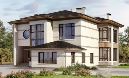 345-001-П Проект двухэтажного дома, классический дом из твинблока Петропавловск-Камчатский | Проекты домов от House Expert