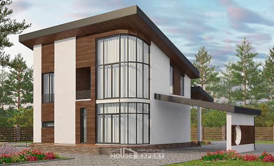 230-001-П Проект двухэтажного дома мансардный этаж, простой домик из кирпича, Петропавловск-Камчатский