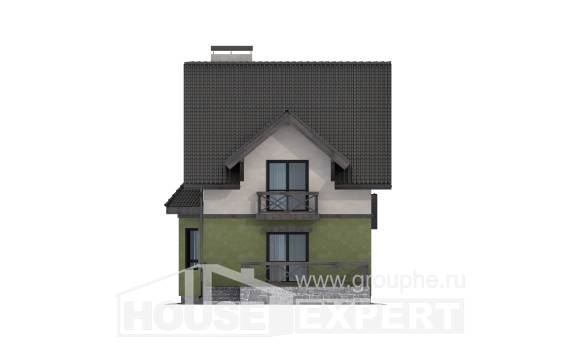 120-003-П Проект двухэтажного дома с мансардным этажом, экономичный дом из блока Петропавловск-Камчатский, House Expert