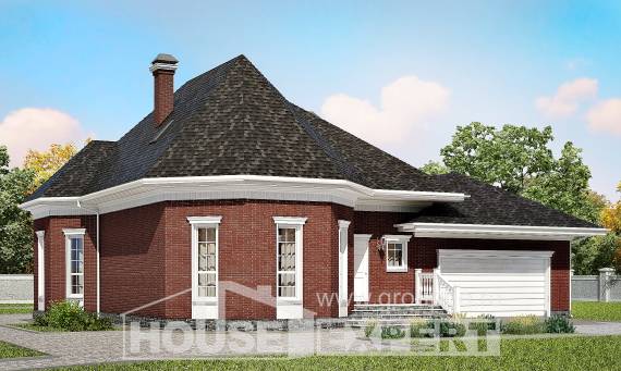 290-002-П Проект двухэтажного дома и гаражом, большой дом из пеноблока, Петропавловск-Камчатский