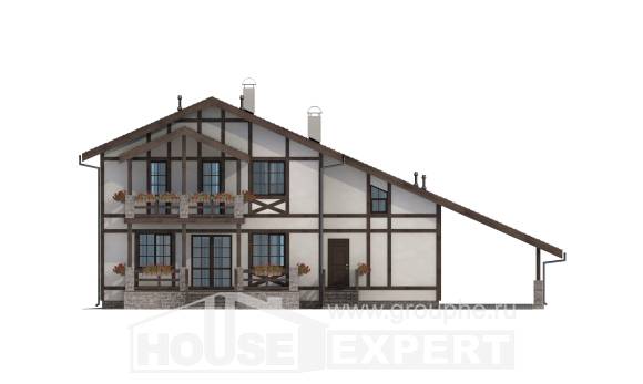 250-002-Л Проект двухэтажного дома мансардой, гараж, средний домик из кирпича Петропавловск-Камчатский, House Expert