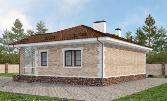 065-002-П Проект бани из кирпича Петропавловск-Камчатский | Проекты одноэтажных домов от House Expert
