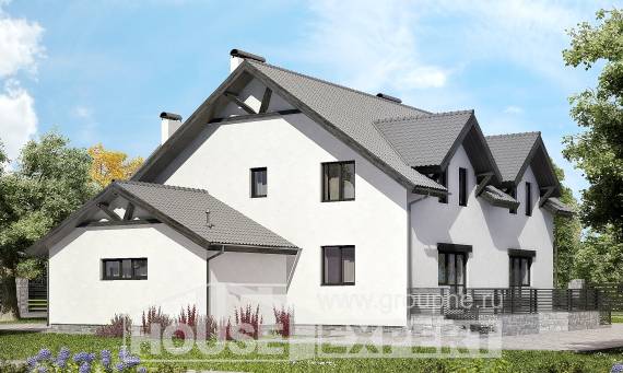 290-003-П Проект двухэтажного дома с мансардой, просторный коттедж из поризованных блоков Петропавловск-Камчатский, House Expert