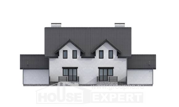 290-003-П Проект двухэтажного дома мансардный этаж, красивый домик из поризованных блоков Петропавловск-Камчатский, House Expert
