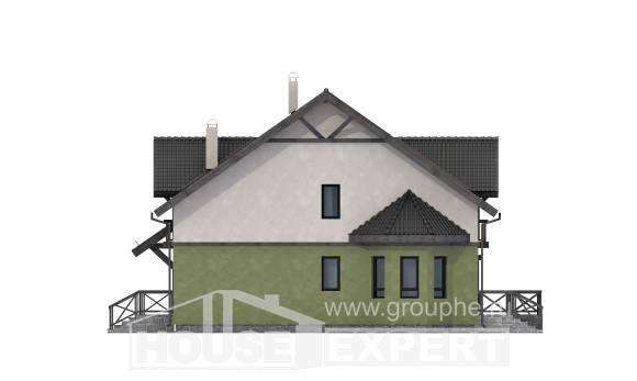 120-003-П Проект двухэтажного дома с мансардой, бюджетный дом из арболита Петропавловск-Камчатский, House Expert