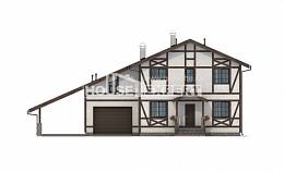 250-002-Л Проект двухэтажного дома с мансардой, гараж, красивый коттедж из кирпича Петропавловск-Камчатский, House Expert