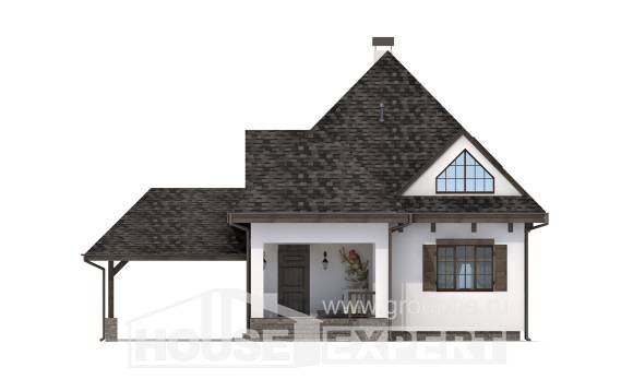 110-002-Л Проект двухэтажного дома мансардный этаж, гараж, небольшой дом из арболита Петропавловск-Камчатский, House Expert