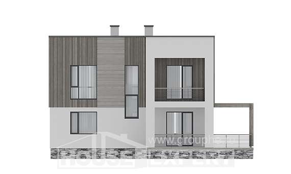 150-017-П Проект двухэтажного дома, недорогой дом из арболита, Петропавловск-Камчатский