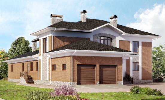 520-002-Л Проект трехэтажного дома, гараж, классический домик из твинблока Петропавловск-Камчатский | Проекты домов от House Expert