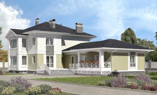 620-001-Л Проект трехэтажного дома, гараж, просторный домик из газобетона Петропавловск-Камчатский | Проекты домов от House Expert