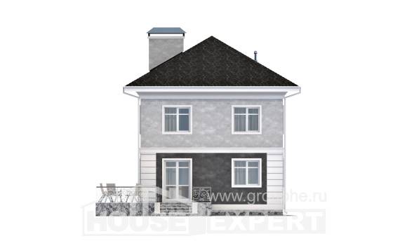 090-003-П Проект двухэтажного дома, небольшой загородный дом из газобетона Петропавловск-Камчатский, House Expert