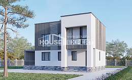 150-017-П Проект двухэтажного дома, недорогой домик из пеноблока Петропавловск-Камчатский, House Expert