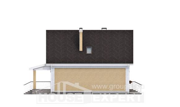 130-004-П Проект двухэтажного дома мансардой, современный дом из пеноблока, Петропавловск-Камчатский