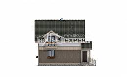 105-001-Л Проект двухэтажного дома с мансардой, уютный коттедж из газосиликатных блоков, Петропавловск-Камчатский