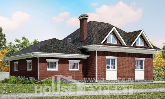 290-002-П Проект двухэтажного дома с мансардой, гараж, огромный коттедж из арболита Петропавловск-Камчатский, House Expert